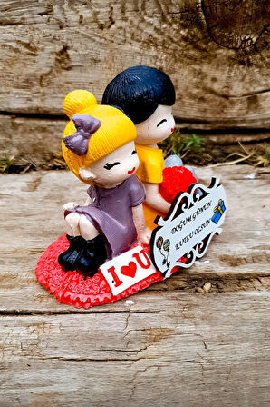 Doğumgünü Sevgiliye Hediye El Boyaması Taş Biblo Sevgili Biblosu Kız Erkek Aşk 6lovebib9d.g.