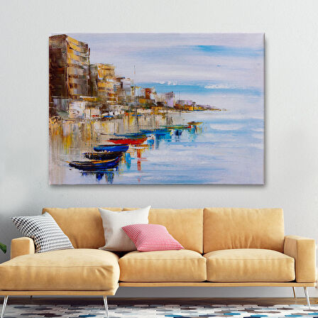 Harita Sepeti Mykonos Limanı Duvar Tablosu-1209