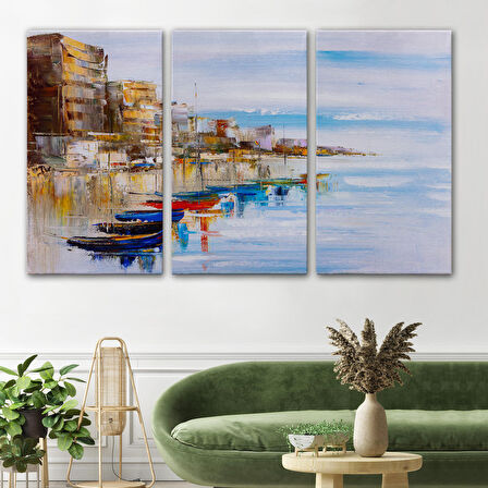 Harita Sepeti Mykonos Limanı Duvar Tablosu-1209