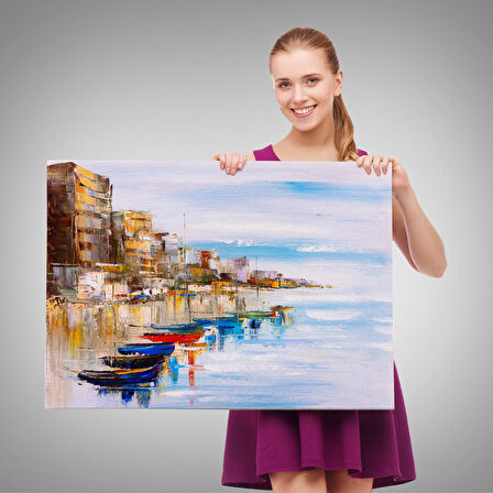 Harita Sepeti Mykonos Limanı Duvar Tablosu-1209