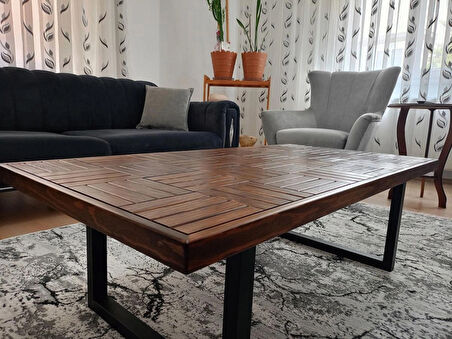 Orta sehpa ceviz renk  çay kahve sehpası klasik 120 X 60 cm