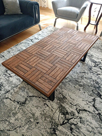 Orta sehpa ceviz renk  çay kahve sehpası klasik 120 X 60 cm