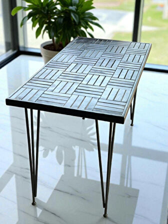Ahşap Siyah renk Balkon Bahçe Masası Çay Kahve Mutfak Yemek masası 120 X 60 cm , yükseklik 73 cm