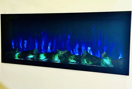 14 EFEKT DEKORATİF ŞÖMİNE BLUETOOOTH+KUMANDA+ÇITIRTI 120x40X16 CM