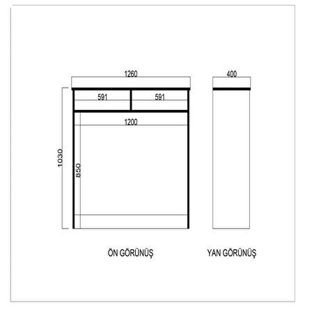 120 cm(iç Genişlik) petek üstü kahve köşesi
