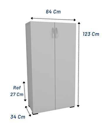 Irmak 2 Kapılı Çok Amaçlı Dolap Ayakkabılık Dolabı Dolap 2 Kapaklı 4 Gözlü Ayakkabılık