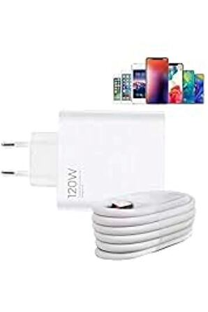 Premium Xiaomi/tüm Modellerle Uyumlu Type C 120 Watt Hızlı Şarj Aleti