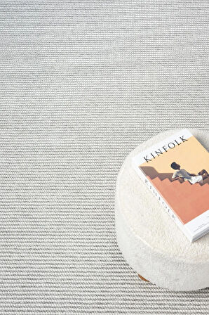 Beyaz  Gri Yumuşak Dokulu Halı Kilim Salon Mutfak Koridor Yolluk Dokuma Makine Halısı 024