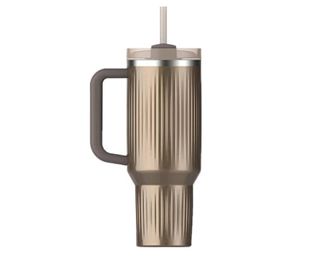 Stanley The Quencher H2.0 Fluted Tumbler 1.18L Pipetli Termos 10-13002-0130 Kahverengi
