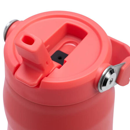 Stanley The IceFlow Flip Straw Lid 2.0 Pipetli Termos 0,70 Lt Hot Coral