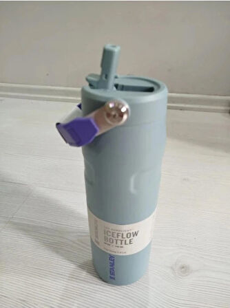 Stanley IceFlow™ Aerolight™ Flip Straw 2.0 Pipetli Su Şişesi,  Koyu Mavi (Lupine), 0.7 Litre