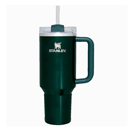 Stanley Quencher Pipetli Termos Bardak 1.18 Lt Metalik Yeşil