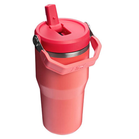 Stanley IceFlow Flip Straw Tumbler Pipetli Termos 0.60 L Hot Coral