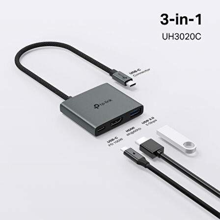 TP-LINK UH3020C USB TYPE-C DOCKING STATION 3 PORT USB-C + HDMI + USB 3.0