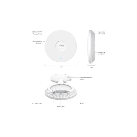 TP-Link Omada EAP720 BE3600 WiFi 7 Dual Band Tavan Access Point