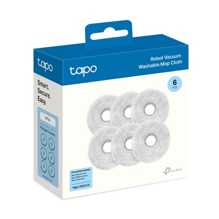 TP-Link Tapo RVA310 Yıkanabilir Robot Süpürge Mop Bezi 6'lı – RV50 Pro Omni / RV50 Omni Uyumlu