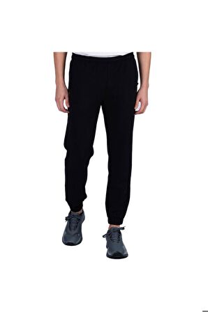 Erkek Siyah Penye Logo Uklo Tk Spor Eşofman Altı Vo341i2xw-005