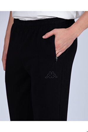 Erkek Siyah Penye Logo Uklo Tk Spor Eşofman Altı Vo341i2xw-005