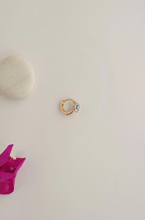 Kar Tanesi Halka Tragus Piercing Helix Kıkırdak Küpesi