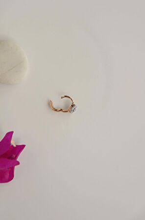 Kar Tanesi Halka Tragus Piercing Helix Kıkırdak Küpesi