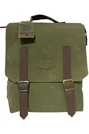 Vintage Salaş Su Geçirmez Design Unisex Laptop Bölmeli Gezi Okul Seyahat Kamp Sırt Çantası 29x35cm