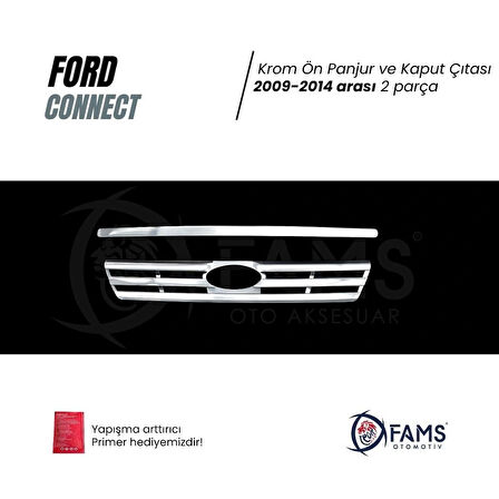 Ford Connect Krom Ön Panjur 2 Prç. 2009-2014 P. Çelik