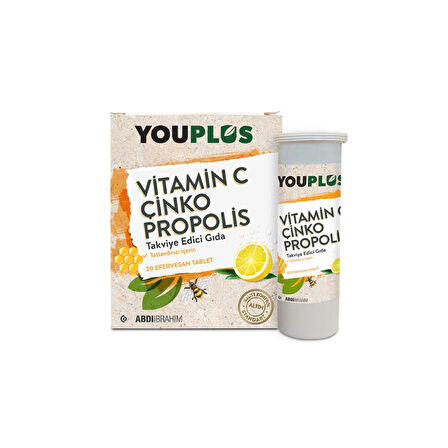 Youplus Vitamin C Çinko Propolis 20 Efervesan