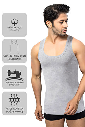 Öts Premium 5’li Erkek Atlet Süprem - Hediye Kutulu, %100 Pamuk, Ultra Yumuşak Kumaş, Etiketsiz