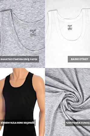 Öts Premium 5’li Erkek Atlet Süprem - Hediye Kutulu, %100 Pamuk, Ultra Yumuşak Kumaş, Etiketsiz