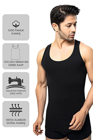 Öts Premium 5’li Erkek Atlet Süprem - Hediye Kutulu, %100 Pamuk, Ultra Yumuşak Kumaş, Etiketsiz