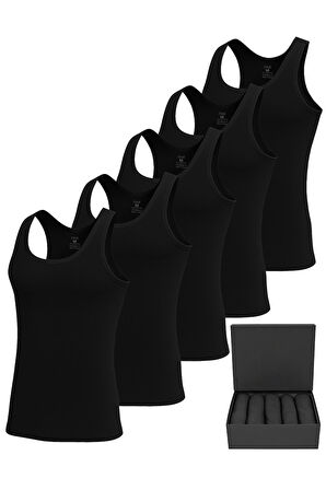 Öts Premium 5’li Erkek Atlet Süprem - Hediye Kutulu, %100 Pamuk, Ultra Yumuşak Kumaş, Etiketsiz