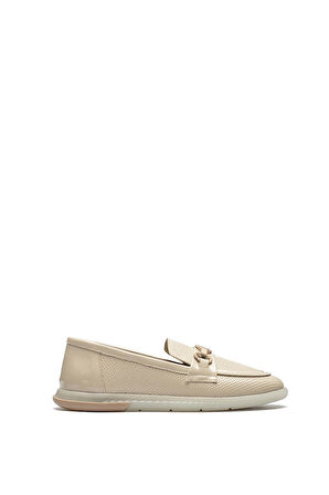 Kadın İğne Baskılı Günlük Loafer Makosen Casual Rugan Ayakkabı