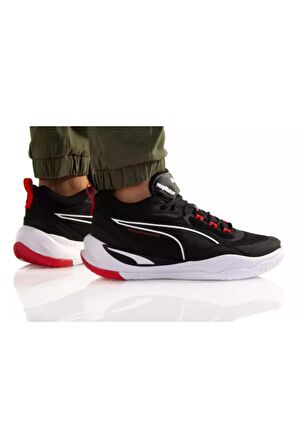 Puma Kadın Erkek Siyah Beyaz Kırmızı PLAYMAKER Günlük Yürüyüş Spor Ayakkabı VO38584101