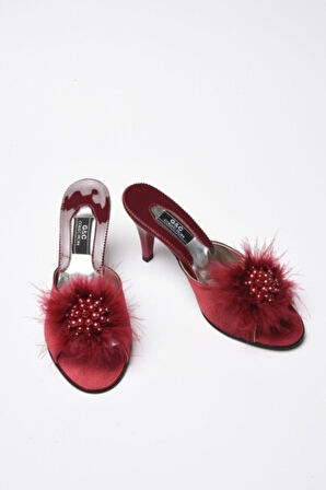 Boncuk Tüylü Çeyizlik Kadın Terlik 125