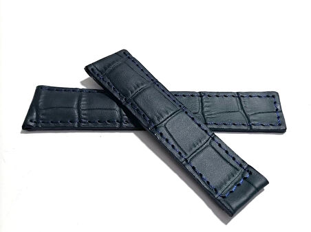 Tag-heuer Uyumlu  20-18  Mavi   Dikişli  Mavi  Hakiki dana derisi  03