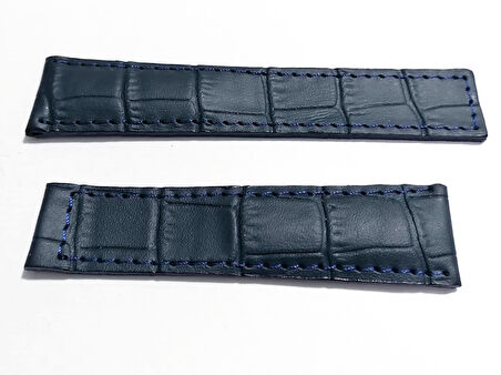 Tag-heuer Uyumlu  20-18  Mavi   Dikişli  Mavi  Hakiki dana derisi  03