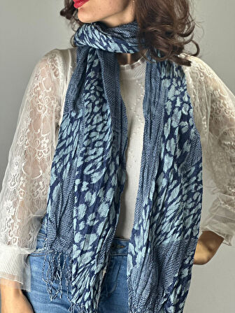 LEOPAR DESENLİ YUMUŞAK UNİSEX ŞAL FULAR 190X65 CM