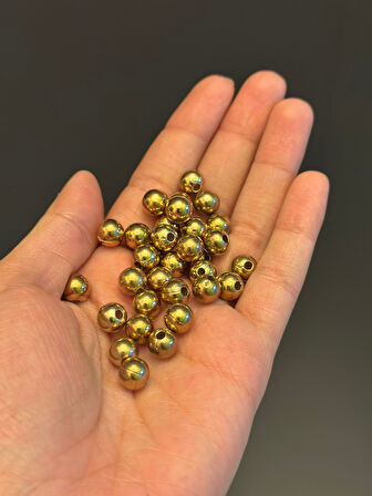 250 ADET PLASTİK SARI BONCUK SET 0.80 MM