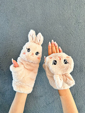 PELUŞ NAKIŞ İŞLEME TAVŞAN KAPANIR PARMAK ELDİVEN
