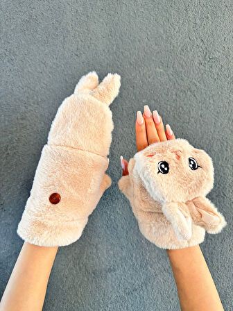 PELUŞ NAKIŞ İŞLEME TAVŞAN KAPANIR PARMAK ELDİVEN