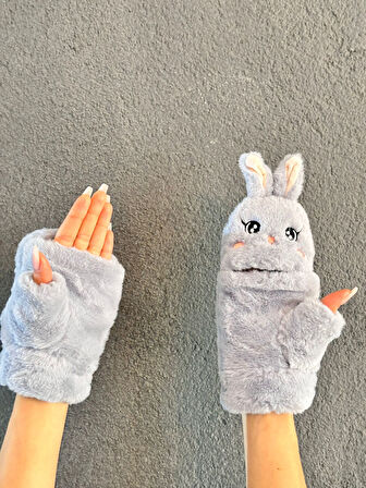PELUŞ NAKIŞ İŞLEME TAVŞAN KAPANIR PARMAK ELDİVEN
