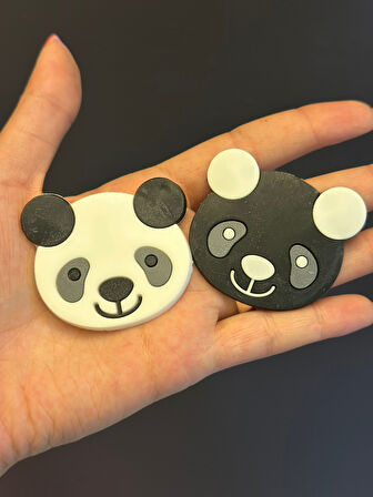 2 ADET SİLİKON PANDA ARMA SET 6X5 CM