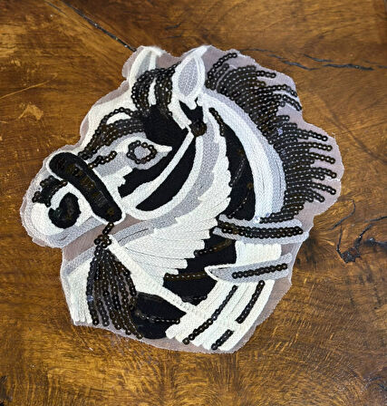 DOKUMA PAYETLİ AT ARMA DİKİŞ APLİKE 22X20 CM