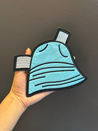 ÜTÜ İLE YAPIŞAN ŞAPKALI ARMA DİKİŞ APLİKE 16X15 CM