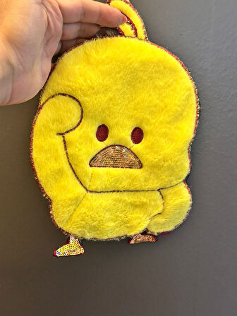 SARI PELUŞ CİVCİV ARMA DİKİŞ APLİKE 28X18 CM