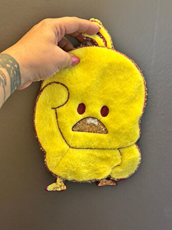 SARI PELUŞ CİVCİV ARMA DİKİŞ APLİKE 28X18 CM