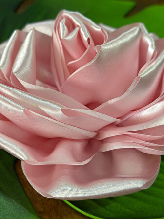 SATEN KABARTMA ÇİÇEK GİYİM DİKİŞ AKSESUARI ABİYE AKSESUARI ÇAP 22 CM