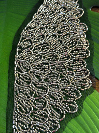 2 Lİ SAĞ SOL BONCUK İŞLEME KANAT MELEK KANADI APLİKE 40X11 CM