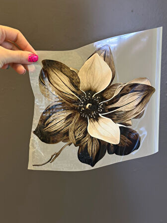 23 CM ÜTÜ İLE YAPIŞAN TRANSFER BASKI ÇİÇEK ARMA