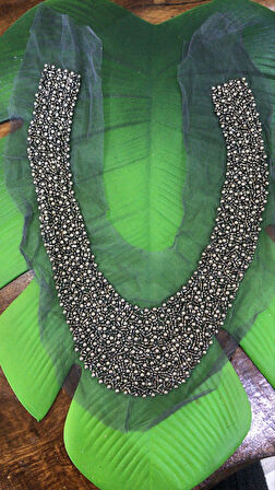 BONCUK İŞLEME TASARIM YAKA DİKİŞ APLİKE 33 CM